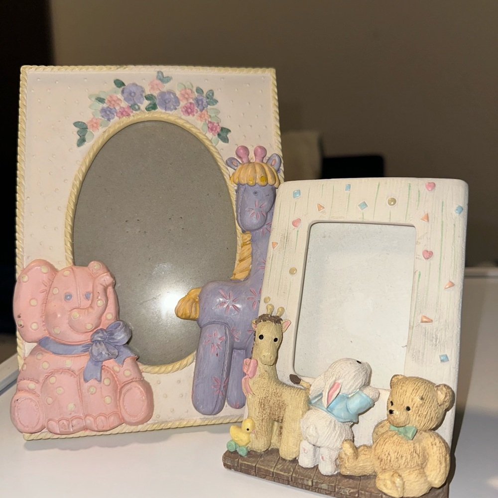 Pastel Animal-Themed Picture Frame Set